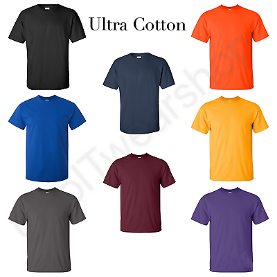 #ad NEW Gildan Men#x27;s Ultra Cotton Plain Crew Neck Short Sleeves T Shirt 2000 G200 $7.59