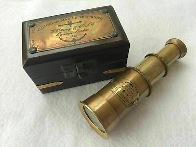 #ad Nautical Antique Maritime Solid Brass Telescope Victorian Vintage Style Spyglass $36.00