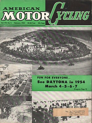 #ad 1954 February American Motorcycling Vintage Motorcycle Magazine $17.81
