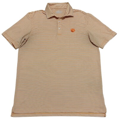 #ad #ad Clemson Tigers Vineyard Vines Performance Golf Polo Shirt Striped Mens Large $24.94
