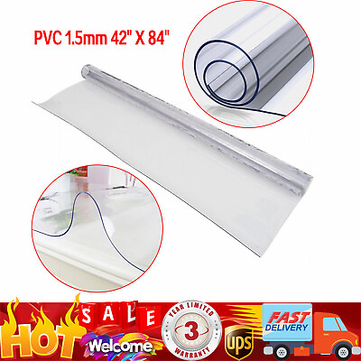 #ad Clear Plastic Desk Pad Waterproof 42quot; x 84quot; Mat PVC Tablecloth Protector Cover $40.00
