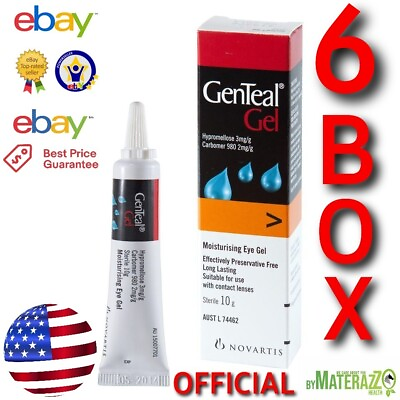 #ad Genteal Gel Exp.2025 BRAND NEW USA 6 Pack OFFICIAL NEW Dry Eye Relief Lubricant $74.99