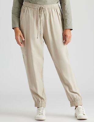 #ad Womens Pants Beige Summer Cargo Pant Straight Leg Fashion Trousers MILLERS $55.00