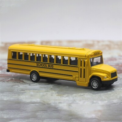 #ad Alloy Pull Back School Bus Model Collection Vehicle Kids Car Toy Decor $11.07