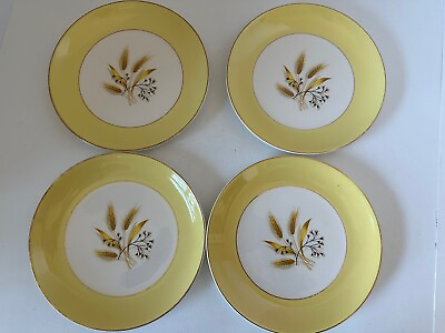 #ad Vintage Century Service Autumn Gold Set of 4 7 1 4quot; Salad Dessert Plates 1950s $18.99