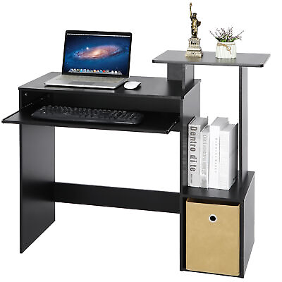 #ad 39quot;Computer Desk Gaming Writing Study Table with Keyboard Tray Home Office Black $46.58