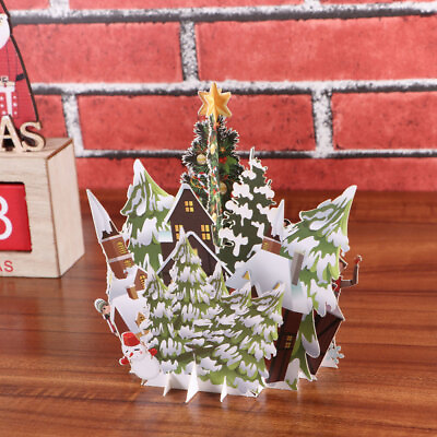 #ad 3D DIY Xmas Tree Greeting Card with Envelopes Random $10.78