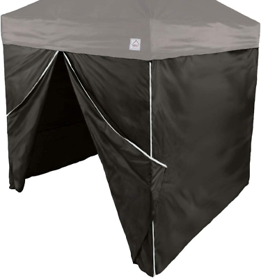 #ad 10 Foot Canopy Tent Wall Set 1 Solid Sidewall and 1 Middle Zipper Sidewall Only $64.99