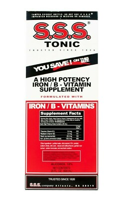 #ad S.S.S. Tonic Liquid High Potency Iron Vitamin B Supplement 20 oz Exp 10 2027 $25.99