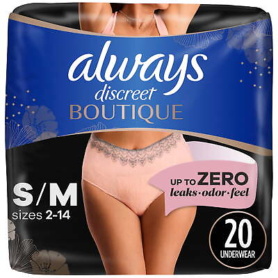 #ad Always Discreet Boutique Incontinence Underwear Maximum Protection S M $19.32