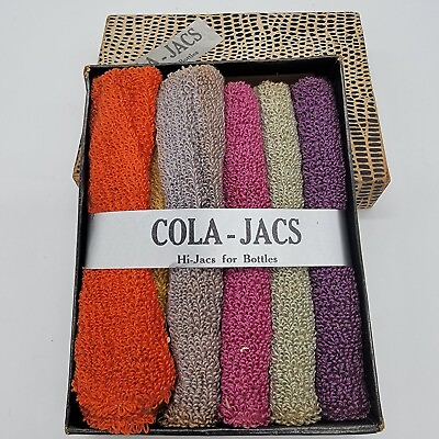 #ad NOS Vintage Cola Jacs Sleeves For Your Bottles Hi Jacs $26.00