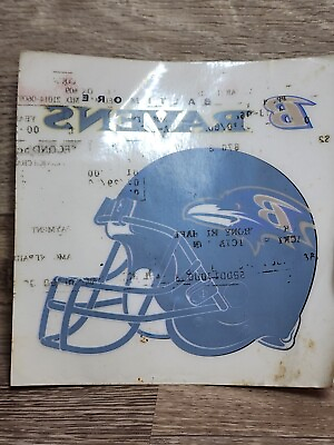 #ad Vintage Ravens Helmet Window Cling Sheet NFL Baltimore Ravens 5x5 $5.00