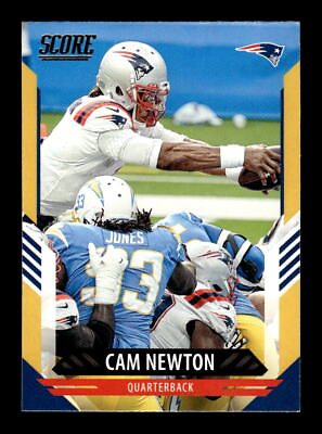 #ad 2021 Score Cam Newton Gold #36 $1.99