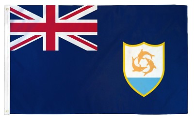 #ad 3x5 Anguilla Flag Country Banner New Indoor Outdoor 100D $9.88