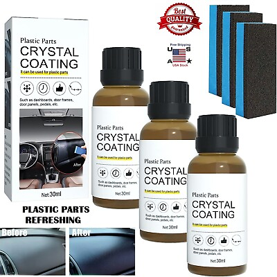#ad 3× Plastic Parts Crystal Coating Car Refresher Agent Maintenance Accessories Set $7.39