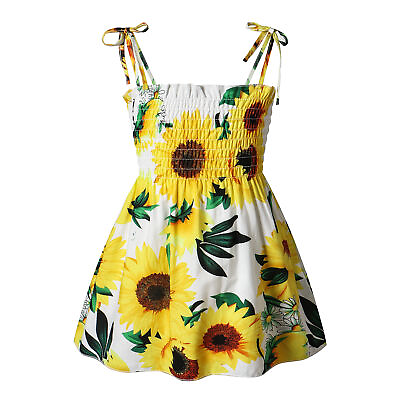 #ad Kids Girls Fashion Sleeveless Print Dress Children Girls Stylish Dress Lovely $8.24