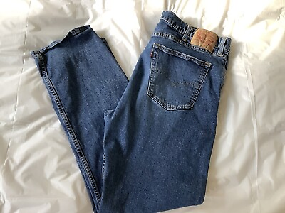 #ad Levis 505 Jeans Mens 40x30 Tag 40x32 Regular Straight Denim Blue Medium Wash $16.95