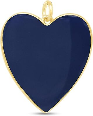 #ad 30MM X 23MM Trendy Neon Candy Enamel Large Heart Pendant 14K Yellow Gold Plated $35.77