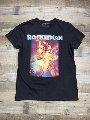 #ad Rocketman Shirt Mens Large Black Elton John Movie Paramount Pictures Pullover $19.95
