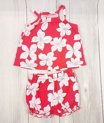 #ad Baby Girls Pants Shirt Set Infant Toddler Sleeveless Top Ruffled Shorts 3M Pink $13.50