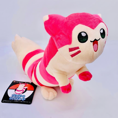 #ad New Pokemon Pink Furret Plush Doll 18in Stuff Animal Toy Anime Gift Collectible $24.00