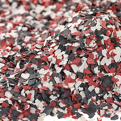#ad Decorative Color Chips Epoxy Flakes 3 5 MM Red Black White 350G Blend Floor $17.99