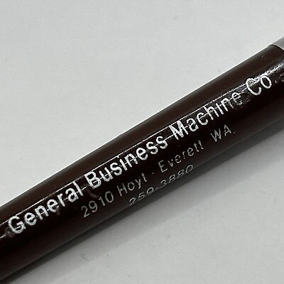 #ad VTG Ballpoint Pen General Business Machine Co. Everett WA $20.00