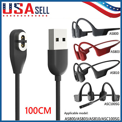 #ad USB Magnetic Headset Charger Charging Base Cable Cord For Aftershokz Shokz AS800 $7.59