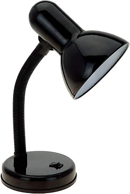 #ad Metal Desk Lamp with Flexible Hose Neck for Office Living Room $15.99