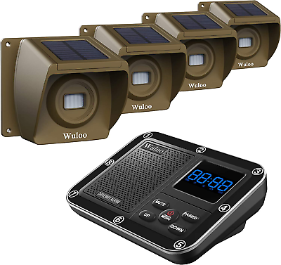 #ad Solar Driveway Alarm Wireless outside 1800Ft Range Outdoor Motion Sensor amp; Dete $185.99