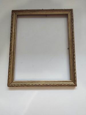 #ad 🟢Antique Gilt Wood Frame with Decorative Hand Carved 10quot; x 8quot;🟢 $40.00