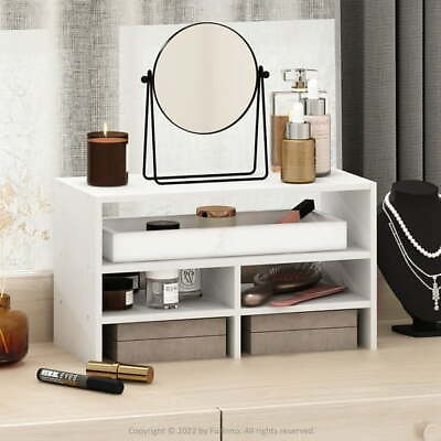 #ad Stylish design Furinno Hermite Desk Top Organizing Shelf Bookcase White $18.64