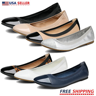 #ad Women#x27;s Ballet Flats Shoes Classic Ballerina Slip On Casual Shoes US Size 5 11 $21.99