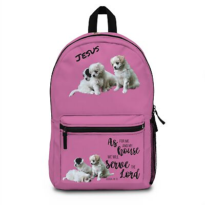 #ad Backpack Jesus puppies children back school dorm college travel girl bag book $47.00