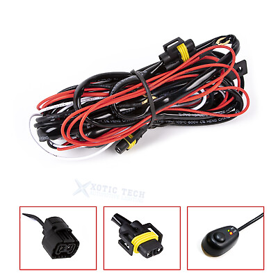 #ad H11 H8 LED Work Light Bar Wire Harness w on off Switch Relay Cable Kit 40A 12V $18.99