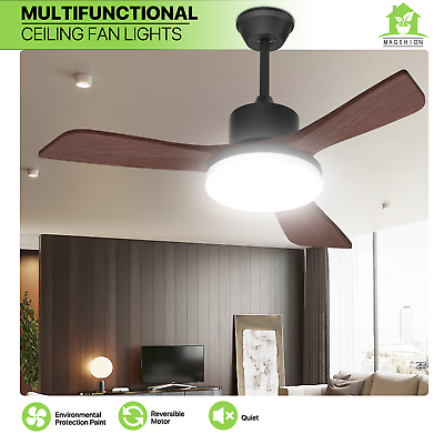 #ad 42quot; Reversible LED 6 Speeds Ceiling Fan 3 Color Temperatures light Fan w Remote $108.99