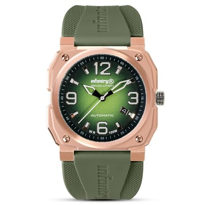#ad Infantry Revolution Green Dial Silicone Strap Men Watch MOD47 FC 13 C $531.70