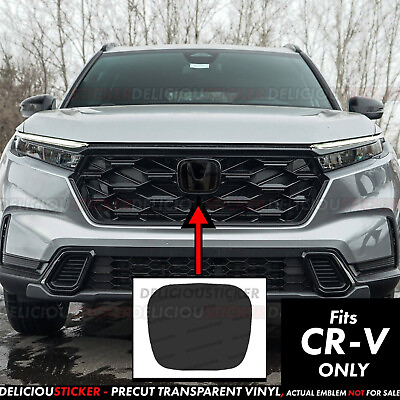 #ad For Honda CR V 2023 2024 Smoke Front Tint Vinyl on Emblem PreCut Dark Decal crv $16.99