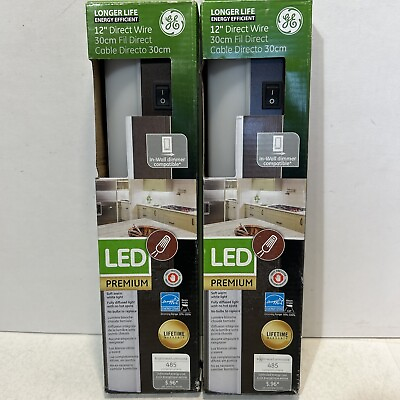 #ad Lot Of 2 Premium 12quot; LED Direct Wire Dimmable LED Under Cabinet Lights Bronze $25.00
