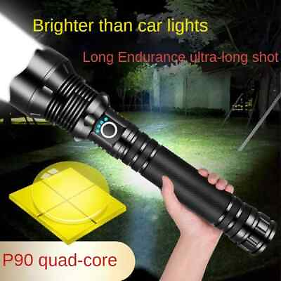 #ad Super Bright 1000000LM LED Tactical Flashlight Torch Zoomable Rechargeable Lamps $20.99