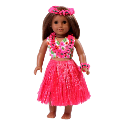#ad Hot Pink Hawaiian Outfit 18quot; Doll Clothes for American Girl Dolls $15.95