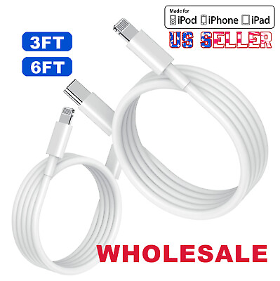 #ad 1 100X Lot USB C to iPhone Cable Fast Charger For iPhone 14 13 12 X Pro Max Cord $499.98