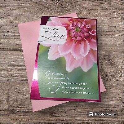 #ad Happy Anniversary Wife Religious greeting card. 5x8 Inches Dayspring Hallmark $4.95