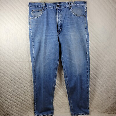#ad Carhartt Jeans Men 40x34 Blue Straight Leg Relaxed Light Wash Pants B17 DST $14.88