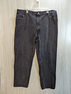 #ad Vintage Levi#x27;s Jeans 46x32 Made in USA Black 550 90s Relaxed Tapered Denim $39.95