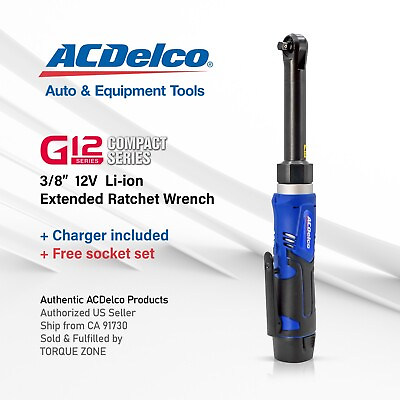 #ad ACDelco G12 12V 3 8quot; Cordless Extended Ratchet Wrench 40 ft lbs ARW1218 3P $101.99