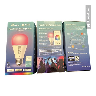 #ad 3 Pk TP Link Kasa Smart Multicolor LED Light Bulb Works w Alexa amp; Google Asst $23.99