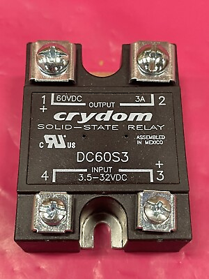 #ad CRYDOM DC60S3 Solid State Relays Industrial Mount 60VDC 3 AMP DC INPUT $22.49