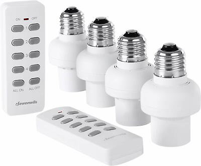 #ad DEWENWILS Remote Control Light Lamp Socket E26 E27 Bulb Base Light Switch Kit $28.04