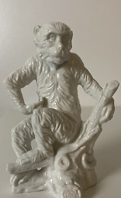 #ad Serv Ware Rubel Japan #618 Vintage White Porcelain Monkey On Tree Figurine $212.50